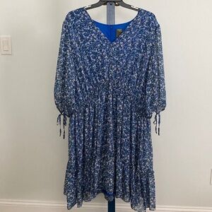 Taylor Woman’s Floral A-Line Chiffon Dress, size 24W.